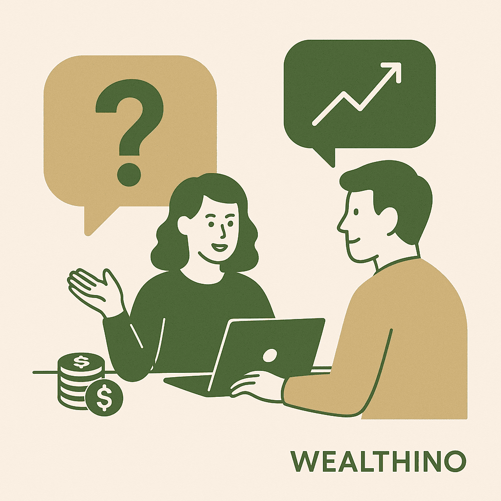 Investor reading the Wealthino FAQ