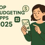 Budgeting Apps 2025 illustration showing mobile apps for tracking expenses